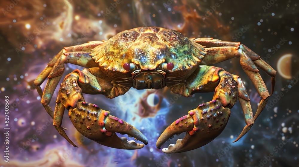 Cancer sign, celestial crab, 3D realistic render Cancer sign, celestial crab, 3D realistic render