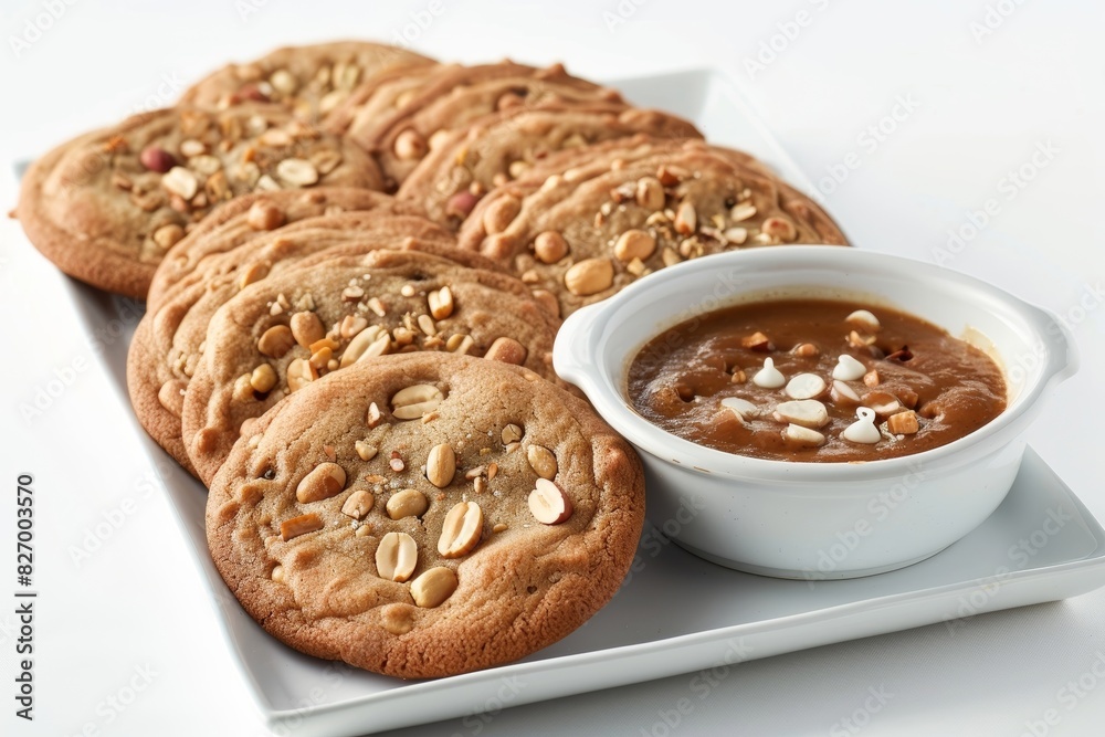 Tempting Banana Mutt Cookies with Chopped Peanuts and Vanilla Chip Dipping Sauce
