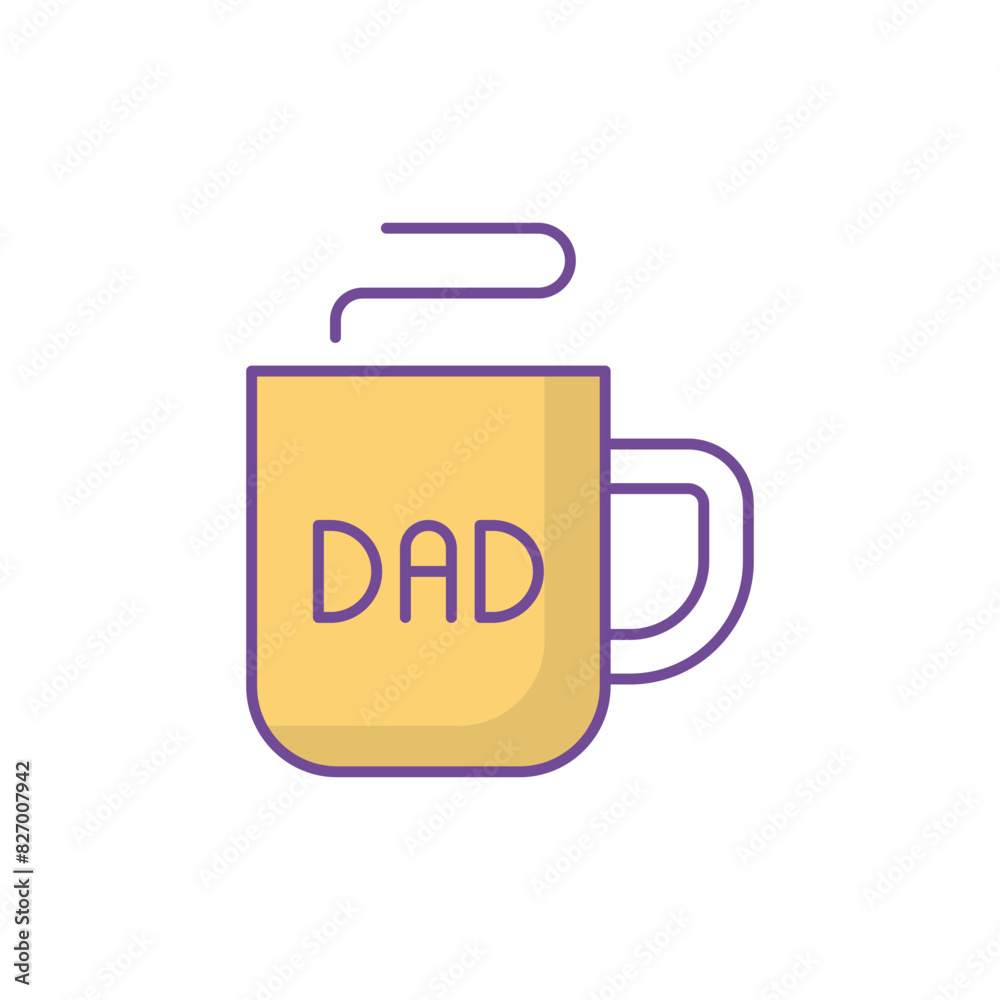 Mug icon design with white background stock illustration Mug icon design with white background stock illustration