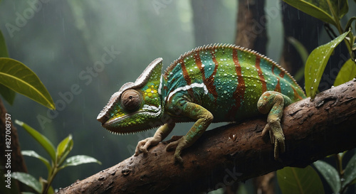 greenchameleon on a branch