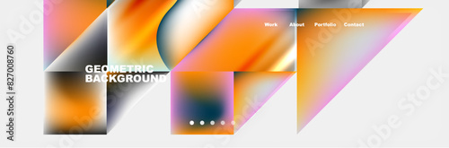 Minimal geometric web site page template design. Vector Illustration For Wallpaper, Banner, Background, Card, Book Illustration, landing page