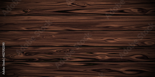 Brown Wooden Texture Background, Classic Seamless Dark Wood Pattern for Elegant Interior Design and Rustic Home Decor Projects, vector illustration.
