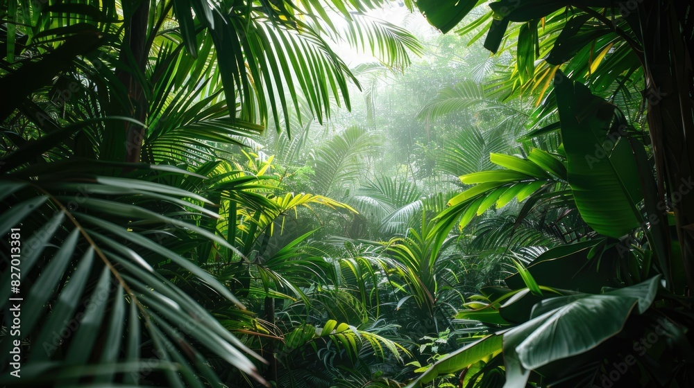 Naklejka premium botanical forest nature background