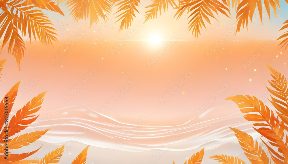 Summer time banner design colorful beach elements in white background 1
