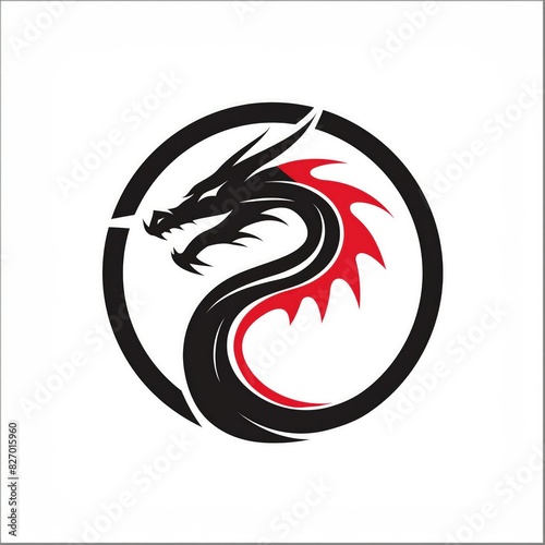 Wallpaper Mural dragon, chinese zodiac year of the dragon, chinese new year, chinese new year, logo iconic dragon. Dragon design with circle. Dragon tatto, Dragon art, icon dragon, symbol dragon, shio dragon Torontodigital.ca
