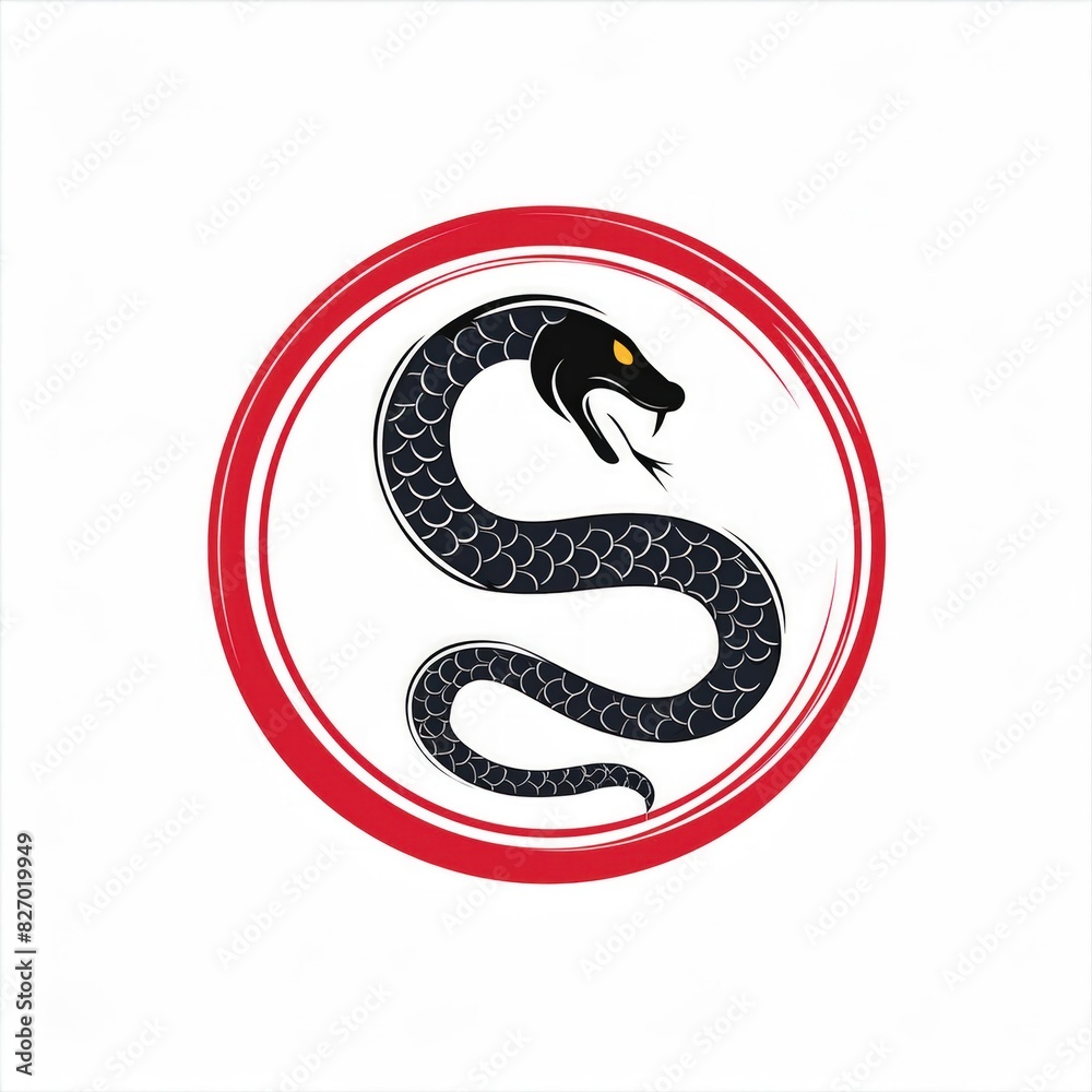 ภาพประกอบสต็อก snake icon or snake logo. logo iconic snake chinese ...