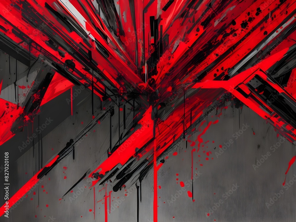 Naklejka premium red and black abstract background for designs