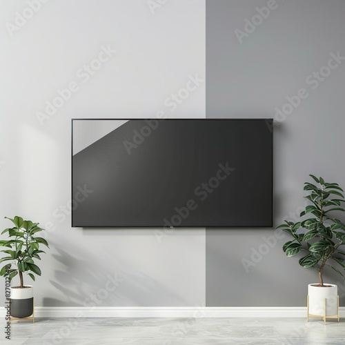 smart tv with white wall UHD Wallpapar photo