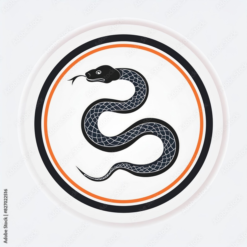 Obraz premium snake symbol on a white background