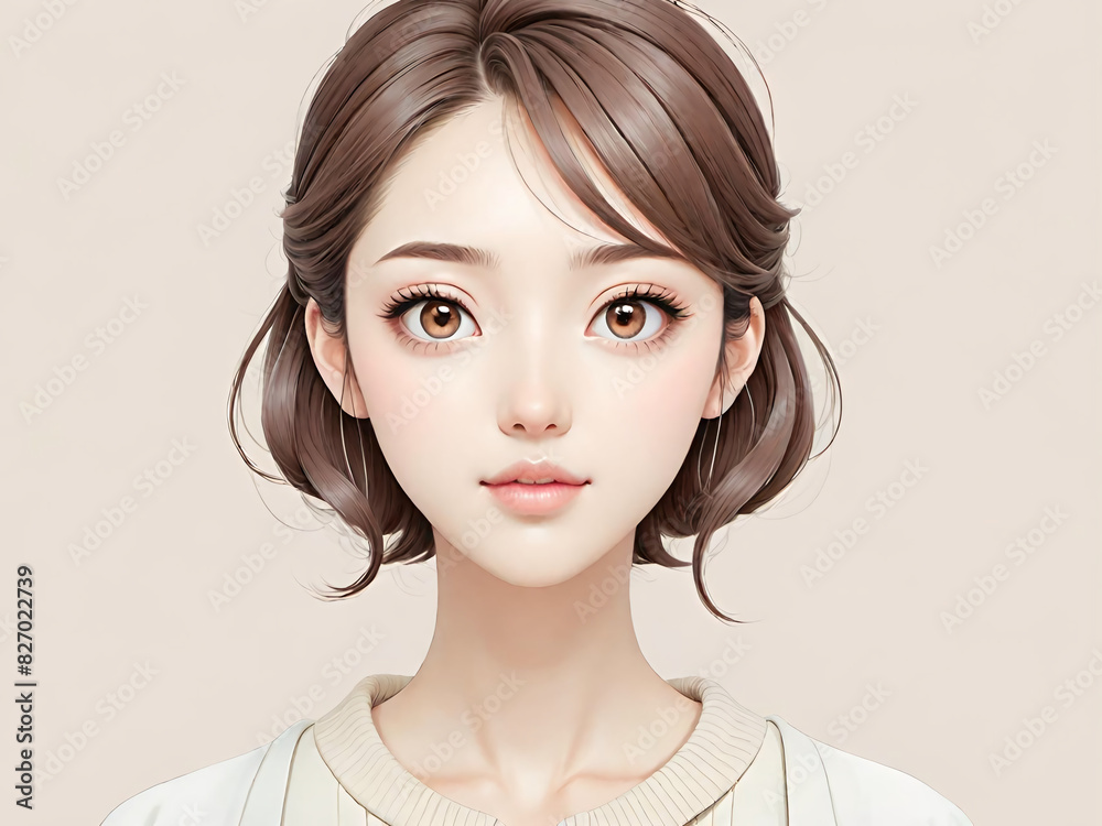 アニメ・漫画風の女性・女の子のイラスト素材 アニメ・漫画風の女性・女の子のイラスト素材
