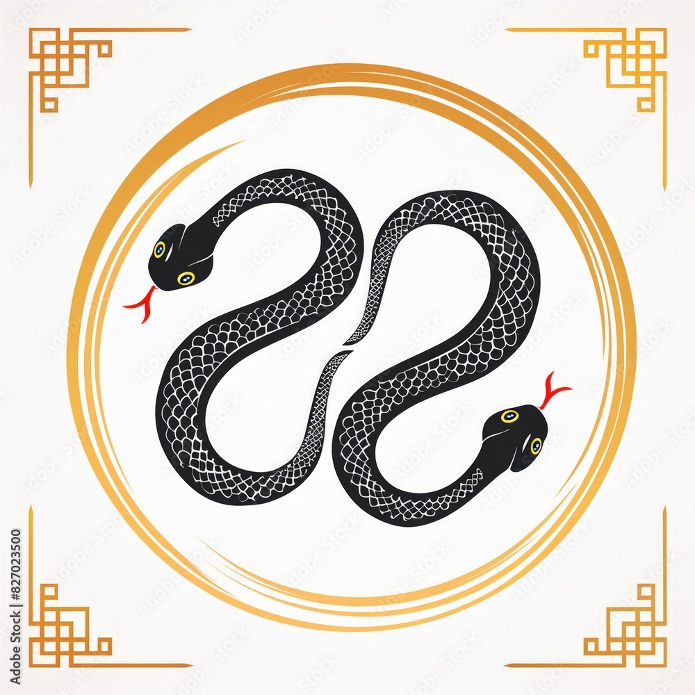 symbol snake. tow snake design. chinese style snake. chinese icon circle Snake 2 head. white color and black background. snake tatto, snake art, logo snake. icon snake. yin yang snake. shio snake symbol snake. tow snake design. chinese style snake. chinese icon circle Snake 2 head. white color and black background. snake tatto, snake art, logo snake. icon snake. yin yang snake. shio snake