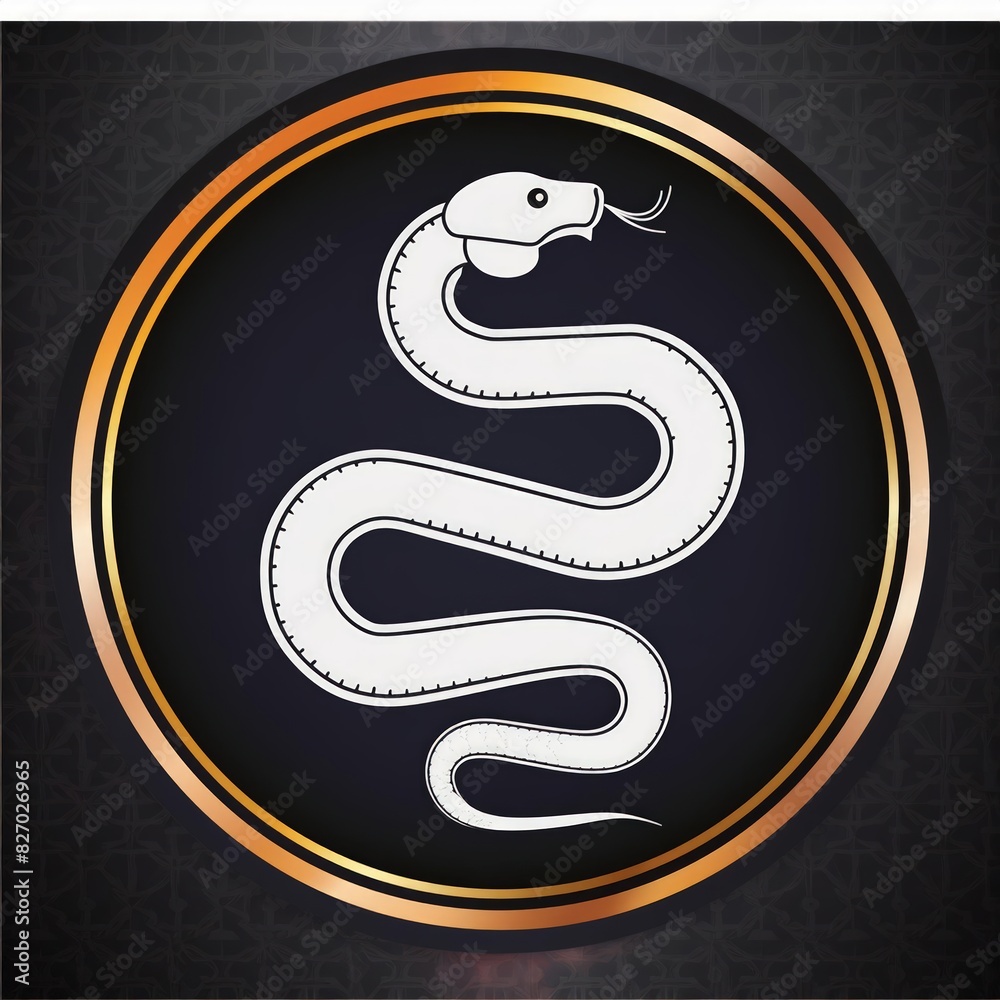 Obraz premium chinese zodiac year of the snake, chinese new year. chinese zodiac sign