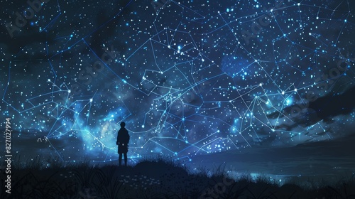 Explore the idea of unlocking cosmic secrets by connecting the stars in the correct sequence, blending the boundaries between the tangible and the ethereal.