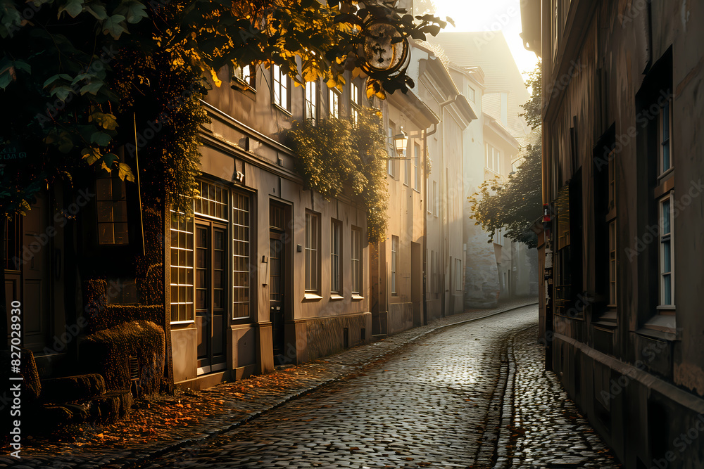 Obraz premium narrow street in the Europe 