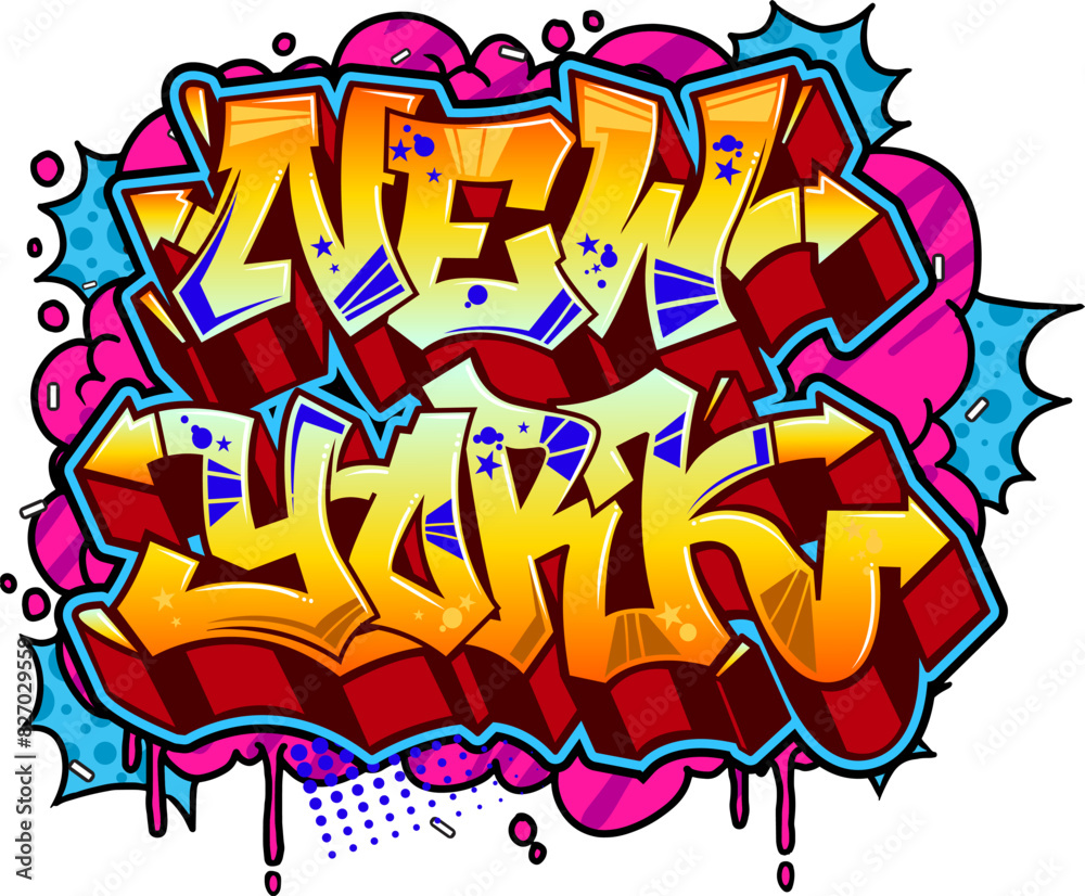Graffiti art text vector illustration Graffiti art text vector illustration