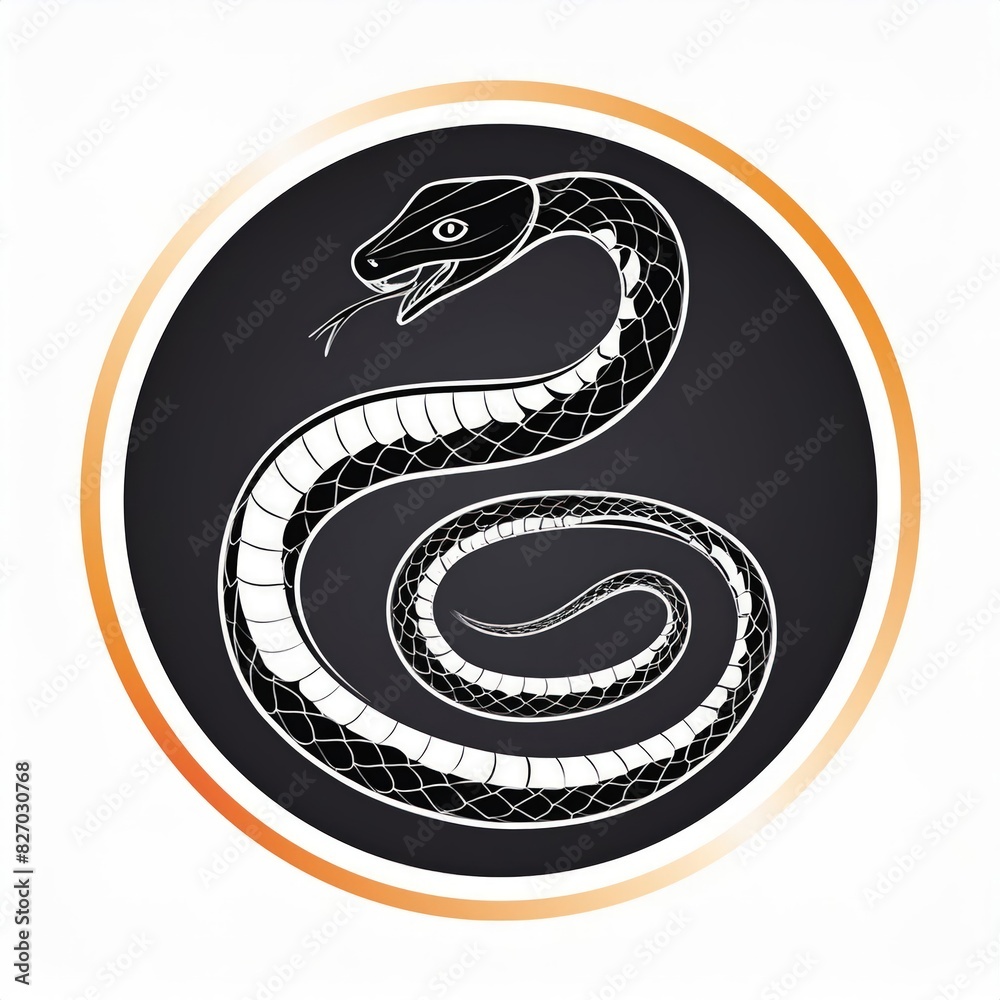Obraz premium snake illustration art design or logo snake or icon snake or vector snake