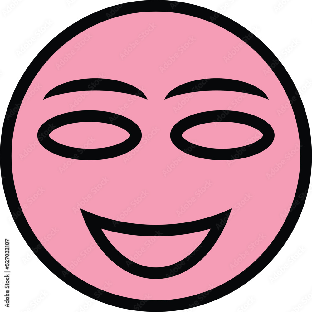 Fototapeta premium Face, grin, beam icon