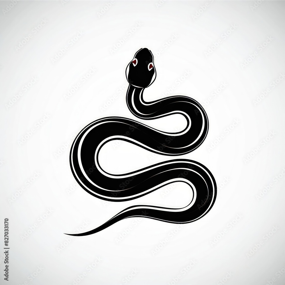 Obraz premium snake illustration art design or logo snake or icon snake or vector snake