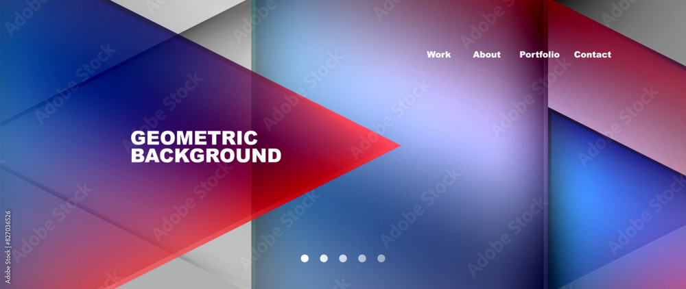 Metal triangles with colorful bright triangles. Geometric modern minimalist design template Metal triangles with colorful bright triangles. Geometric modern minimalist design template