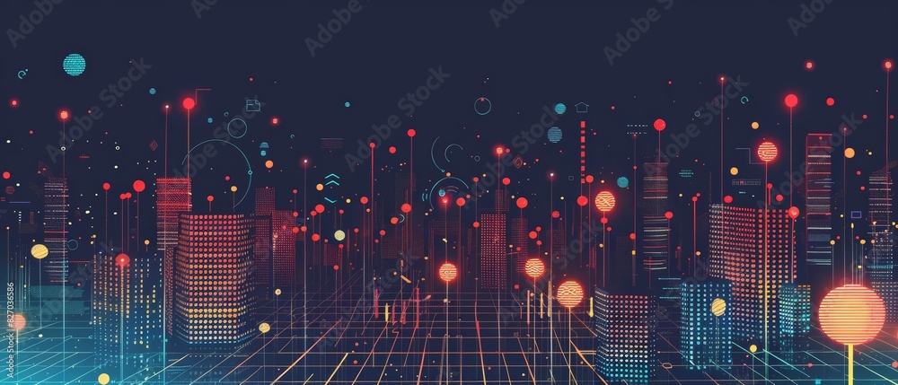 Obraz premium Minimal blank template card for Big Data