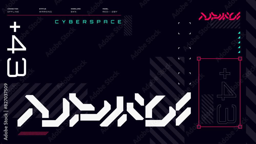 Obraz premium abstract futuristic background. cyberpunk style vector design