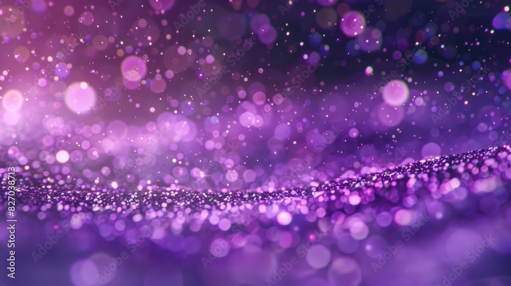 Purple Glitter With Sparkle Of Lights And Stars, purple tone blur bokeh light, generative ai Purple Glitter With Sparkle Of Lights And Stars, purple tone blur bokeh light, generative ai