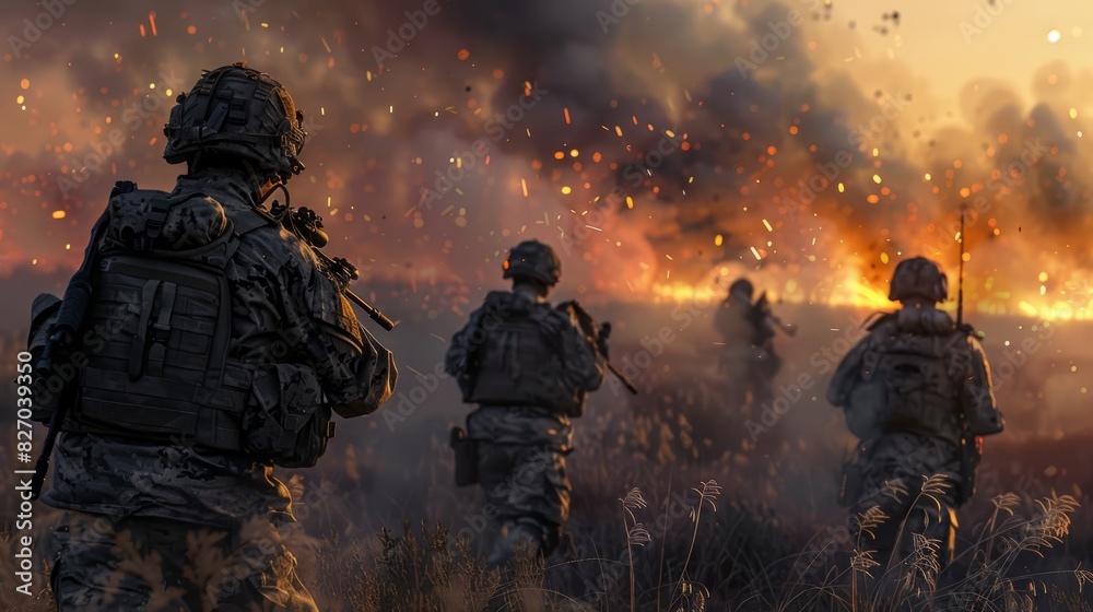 Soldiers in war - Generative AI Soldiers in war - Generative AI
