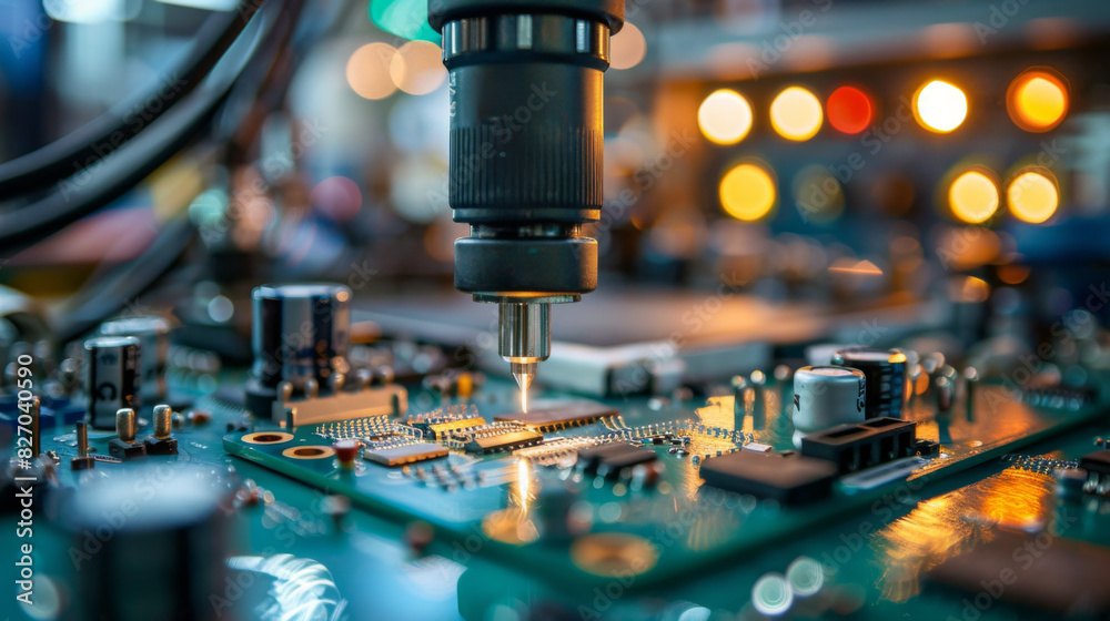 Close-up of precision machinery at work in a high-tech industrial environment, showcasing advanced manufacturing technology. Close-up of precision machinery at work in a high-tech industrial environment, showcasing advanced manufacturing technology.