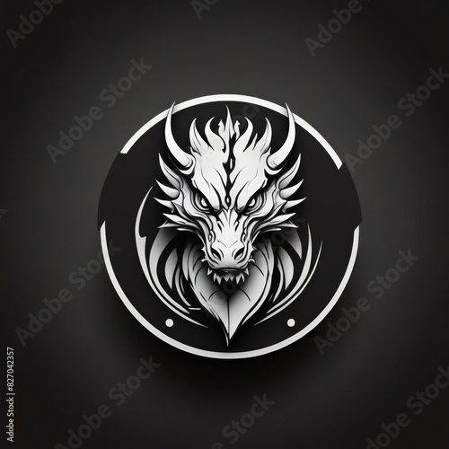 chinese dragon tattoo  black dragon with background  black dragon tattoo  tattoo design  dragon symbol  dragon icon  dragon logo black and white