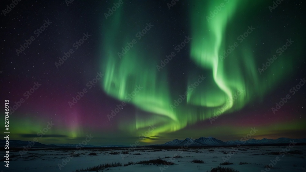 beautiful and peaceful view of the aurora
