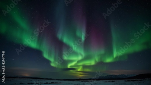 beautiful and peaceful view of the aurora