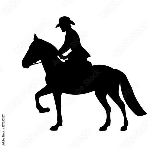 horse riding  vector illustration flat 2