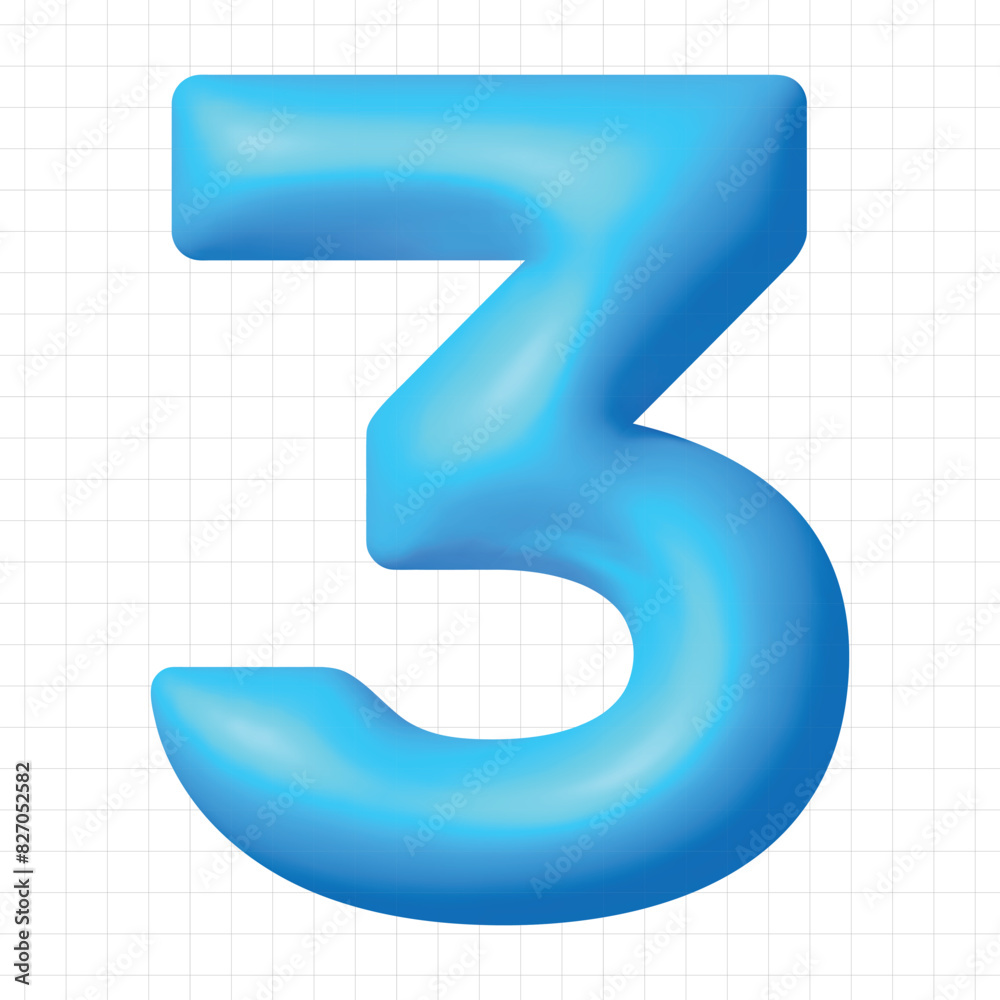 Letter 3 Vector Text Style, Fonts Concept Letter 3 Vector Text Style, Fonts Concept