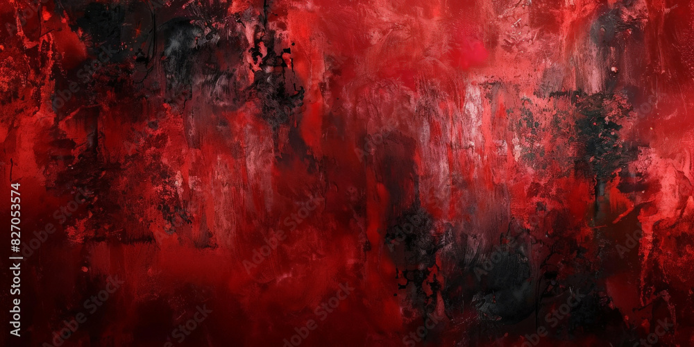 Abstract red and black textured background with dynamic brush strokes and splashes, creating a bold and intense visual impact with a sense of movement and energy. red grunge wall texture, halloween Abstract red and black textured background with dynamic brush strokes and splashes, creating a bold and intense visual impact with a sense of movement and energy. red grunge wall texture, halloween