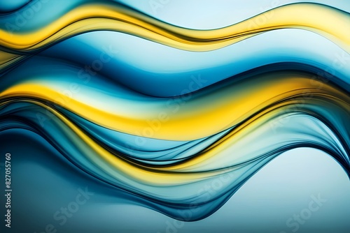 blue or yellow abstract waves background, backgrounds 
