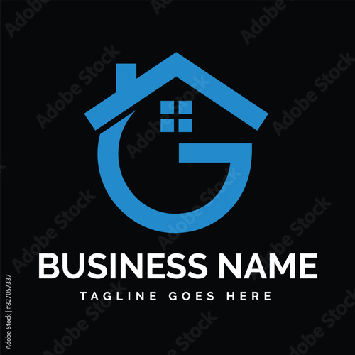 g home logo design icon vector