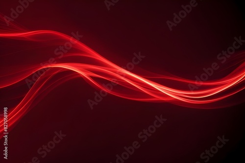  abstract red neon wave background, backgrounds 