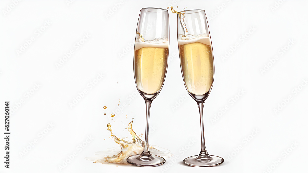 Two champagne glasses
