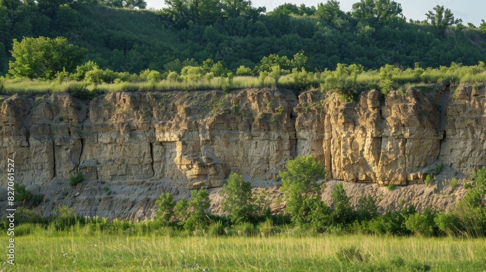 A spectacle of natures artistry with loess walls rising high above the surrounding land.