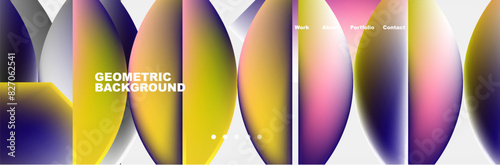 Minimal geometric web site page template design. Vector Illustration For Wallpaper, Banner, Background, Card, Book Illustration, landing page