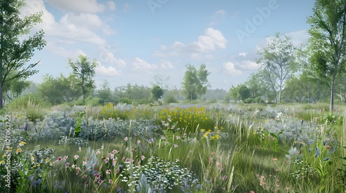 meadow garden , tall grass garden