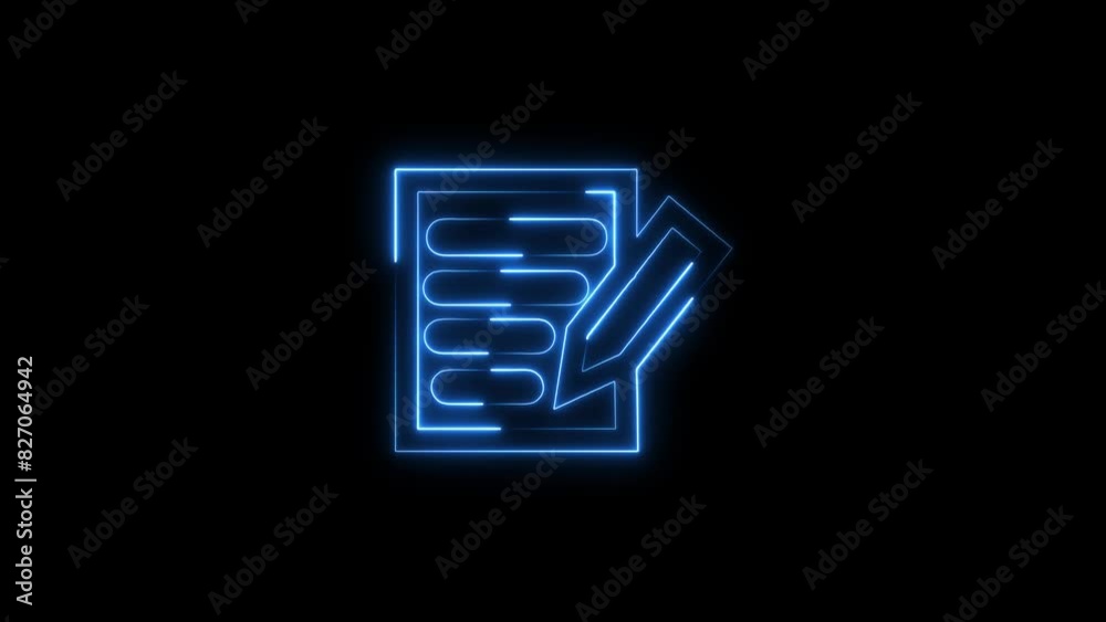 Writing book with peen icon neon glowing concept animation on black background . Writing book with peen icon neon glowing concept animation on black background .