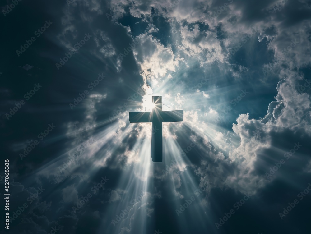 Cross in the Middle of Cloudy Sky Cross in the Middle of Cloudy Sky