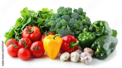 Fresh vegetables isolated on a white background