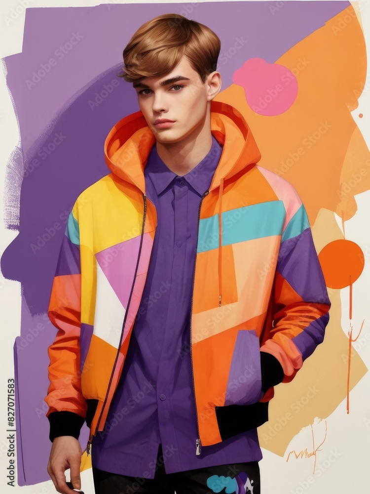 fashion stylish people in color pop style fashion stylish people in color pop style