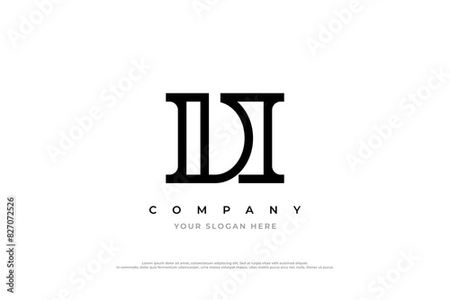 Initial Letter HD or DH Logo Design