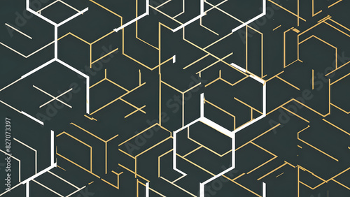 Digital hexagon abstract background