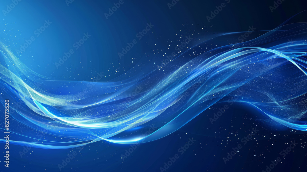 Vibrant Light Waves in Midnight Blue Vibrant Light Waves in Midnight Blue
