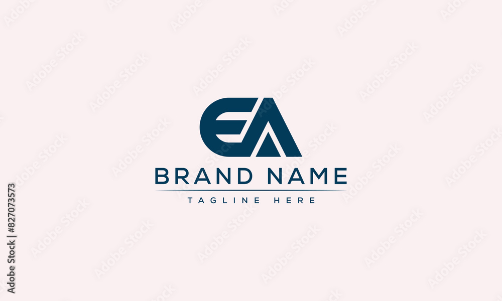 Logo design letter EA . Elegant modern. Vector template.