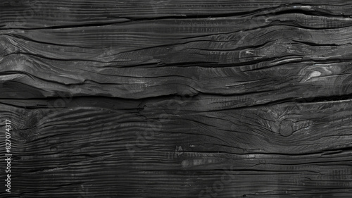 Black Wooden Texture with Cracks